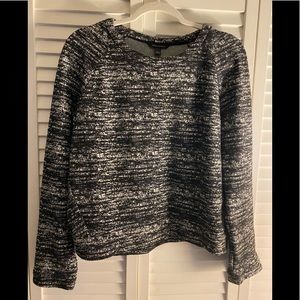 Banana Republic black & white, long sleeve top, Large